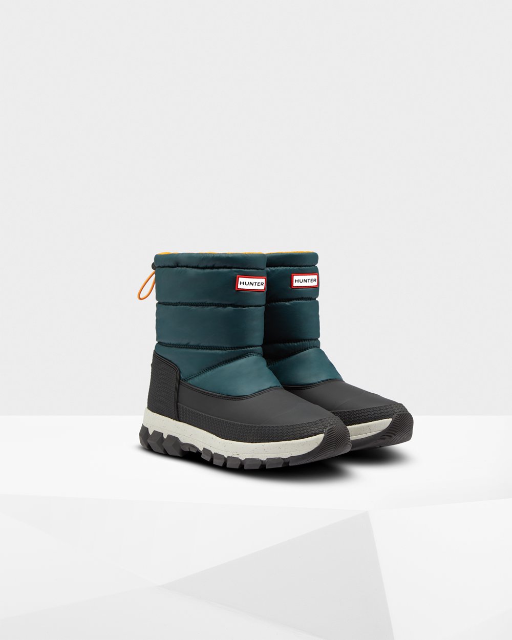 Snow Boots Herr - Hunter Original Insulated Short - Gröna/Grå - 912457-SLK